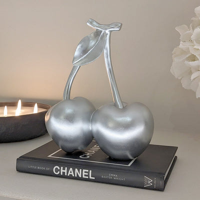 Silver Decorative Cherry Ornament Accessories 