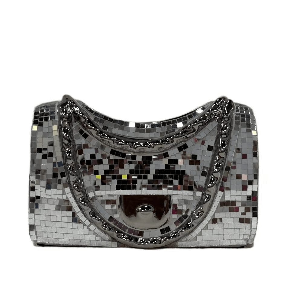 Silver Disco Decorative Handbag Vase Accessories 