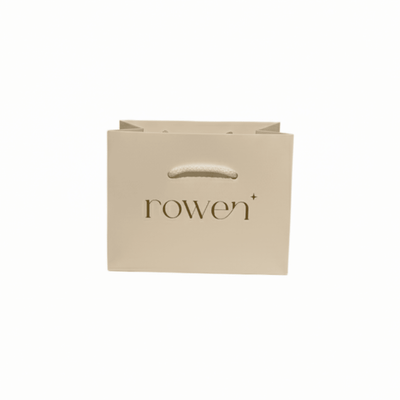 Small Rowen White & Gold Gift Bag 