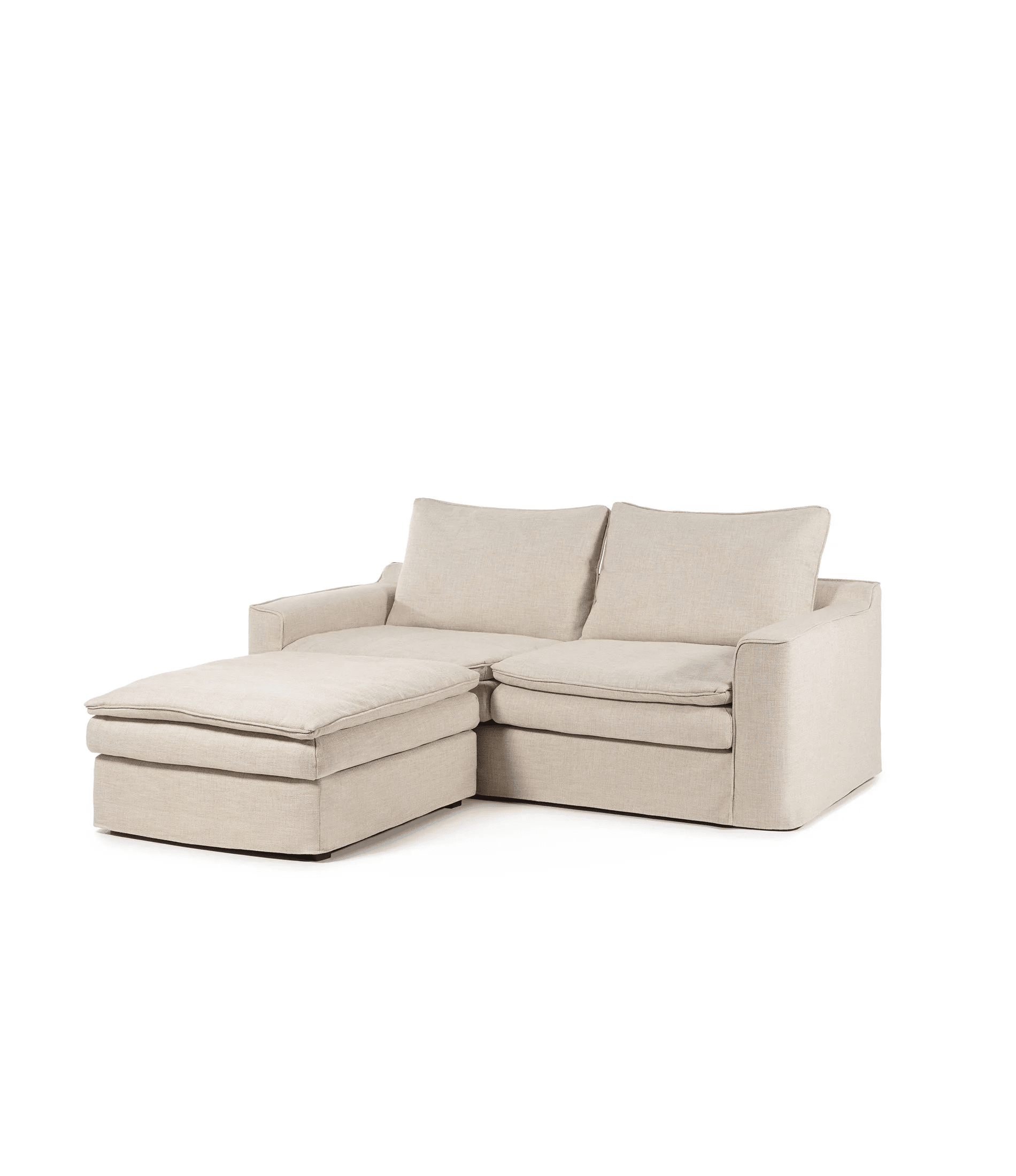 Snooze Sand Textured Squashy 3 Seater Sofa & Footstool Sofa 