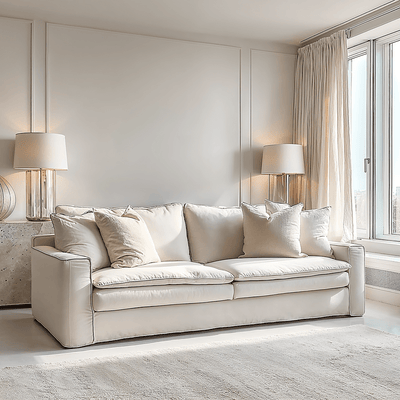 Snooze Sand Textured Squashy 3 Seater Sofa Sofa 