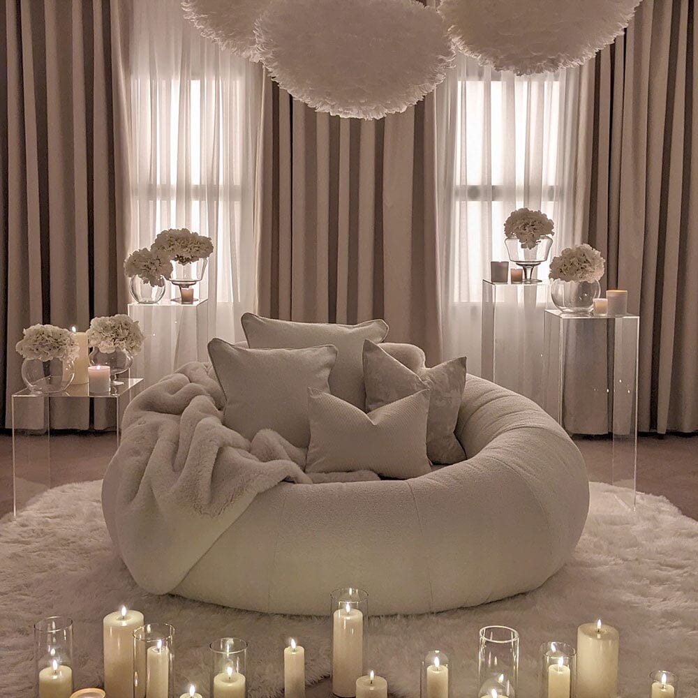 Snuggle Cream Boucle Round Nest Sofa MTO Sofa 