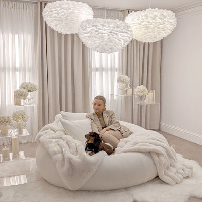 Snuggle Cream Boucle Round Nest Sofa MTO Sofa 