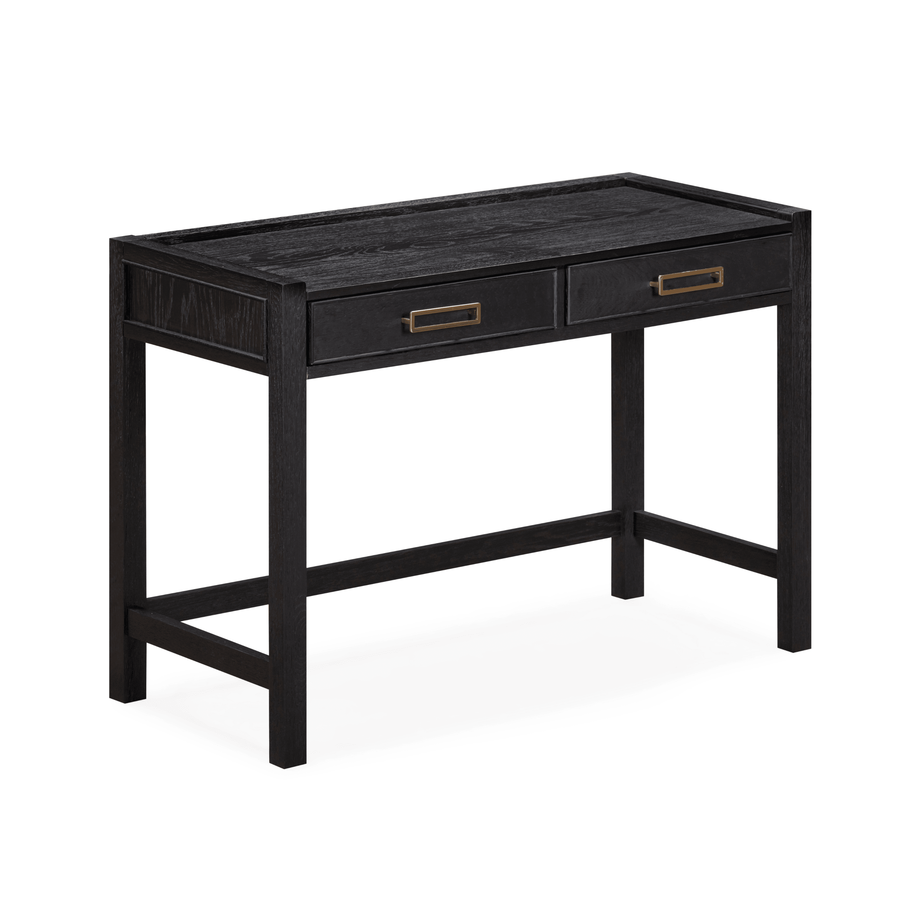Soho Black Oak Veneer 2 Drawer Dressing Table Furniture 