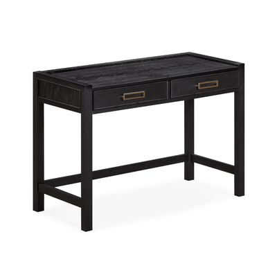 Soho Black Oak Veneer 2 Drawer Dressing Table Furniture 