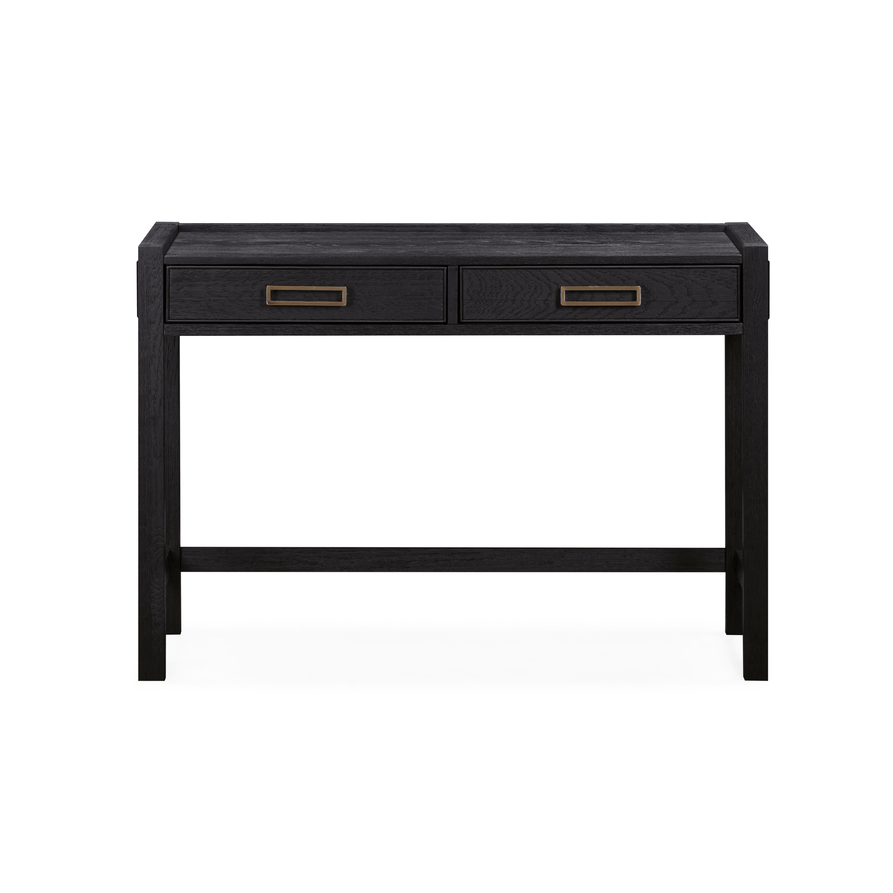 Soho Black Oak Veneer 2 Drawer Dressing Table Furniture 