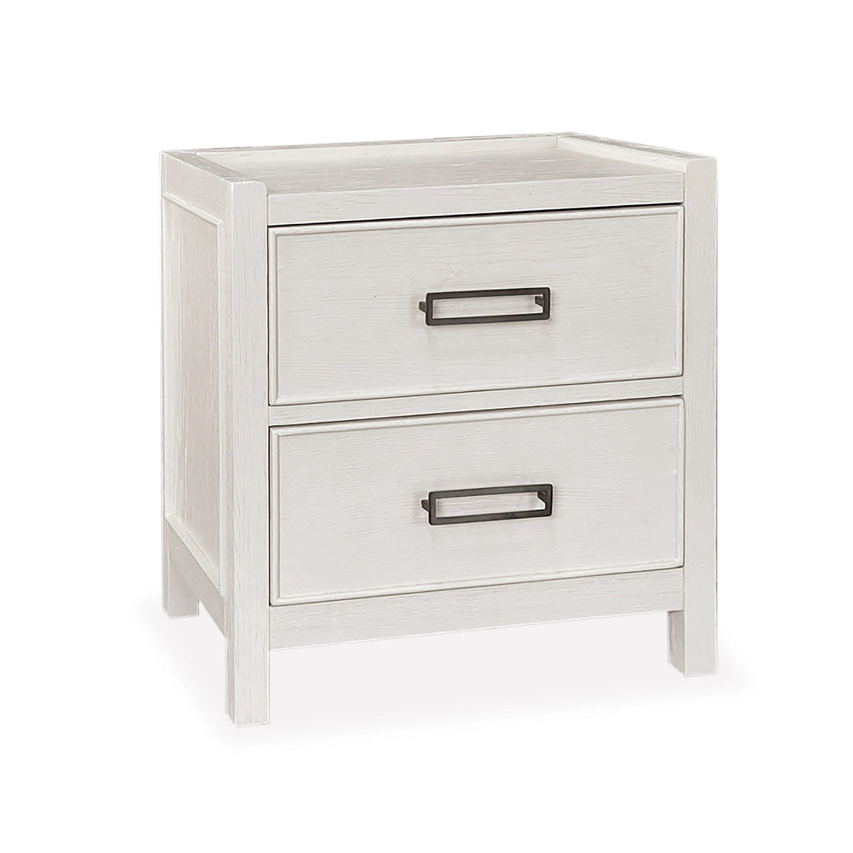 Soho Cream Oak Veneer 2 Drawer Bedside Table Furniture 