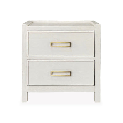 Soho Cream Oak Veneer 2 Drawer Bedside Table Furniture 