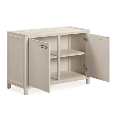 Soho White Oak Veneer 2 Door Sideboard Furniture 