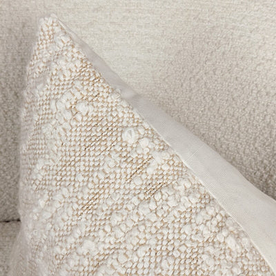 Solace Natural Woven Textured Bolster Cushion - 60x40cm Textiles 