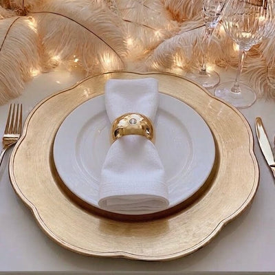 Sophie Gold Scalloped Edge Charger Plate Accessories 