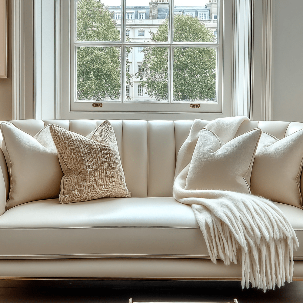 Sotani Cream Woven Tasselled Throw Textiles 