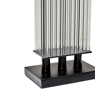 Stanton Black & Glass Table Lamp with White Shade Lighting 