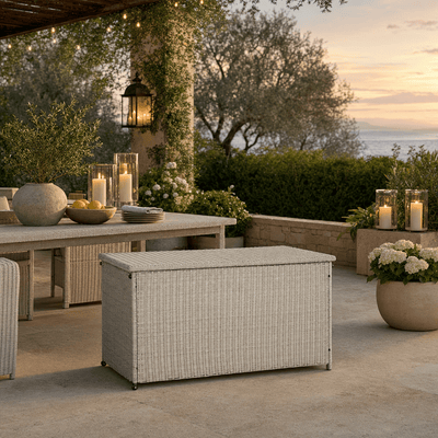 Stone Grey Outdoor Large Cushion Box Outdoor 