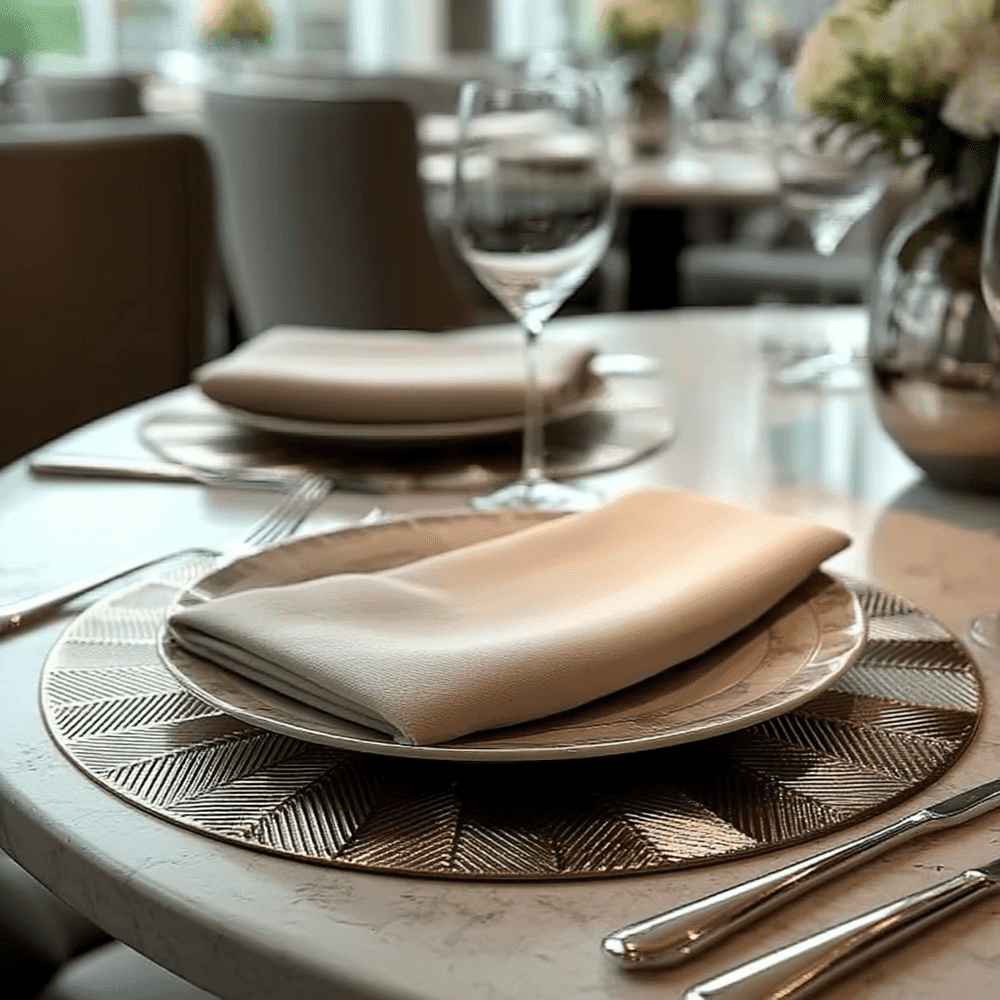 Sunburst Gold Round Placemat - Set of 4 Accessories 