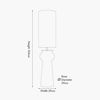 Susille Black Ceramic Floor Lamp with White Shade Lighting 