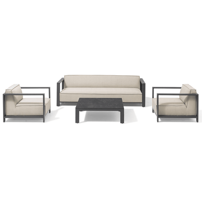 Syros Furniture 3 Seater Sofa & Chairs Set with Coffee Table Furniture 