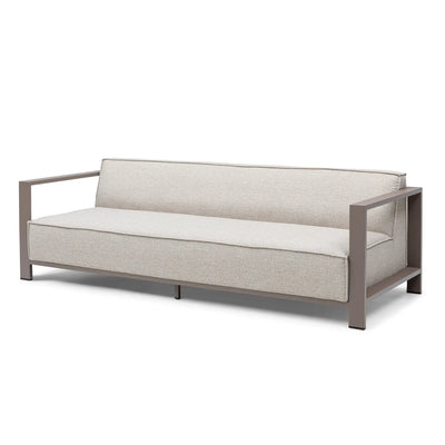 Syros Outdoor Latte & Cream 3 Seater Sofa & Chairs Lounge Set Outdoor 