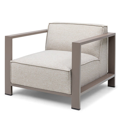 Syros Outdoor Latte & Cream 3 Seater Sofa & Chairs Lounge Set Outdoor 