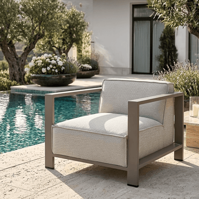 Syros Outdoor Latte & Cream Chair Outdoor 