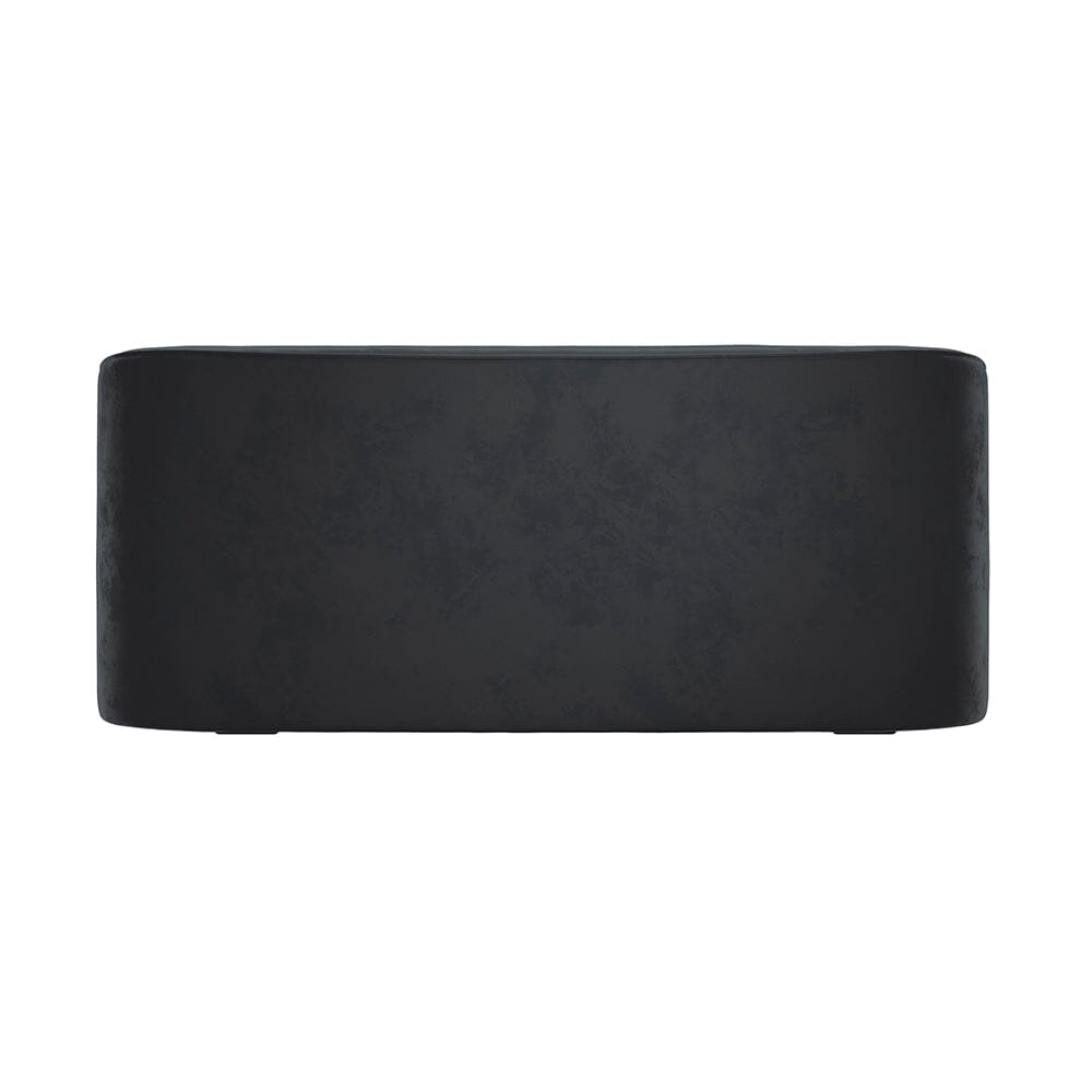 Tadley Black Velvet Curved Accent Sofa MTO Sofa 