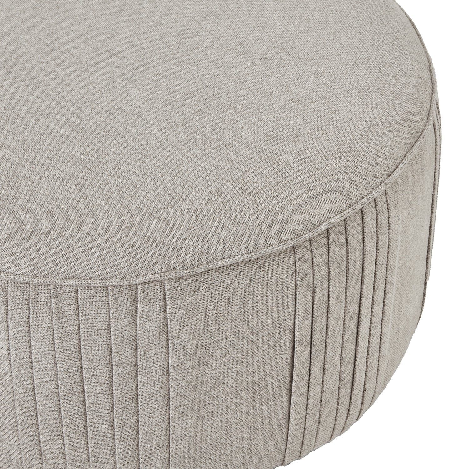 Tage Oatmeal Tweed Swivel Footstool Sofa 
