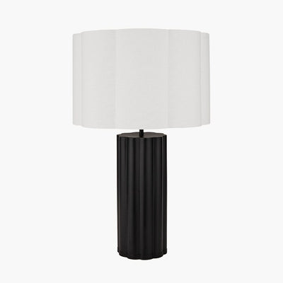 Tala Black & Cream Scalloped Table Lamp Lighting 
