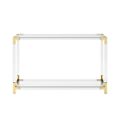 Taormina Acrylic Console Table with Gold Accents Furniture 