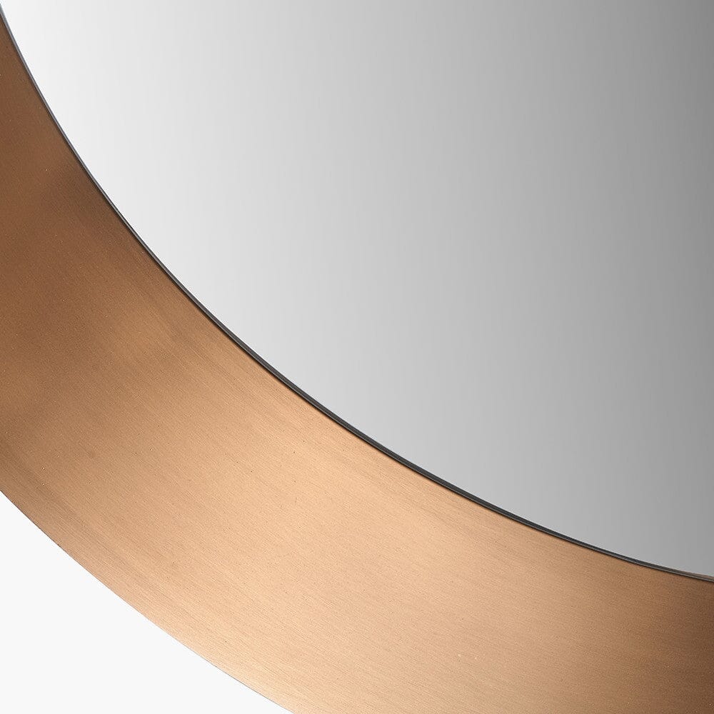 Tempus Large Burnished Gold Round Mirror Accessories 