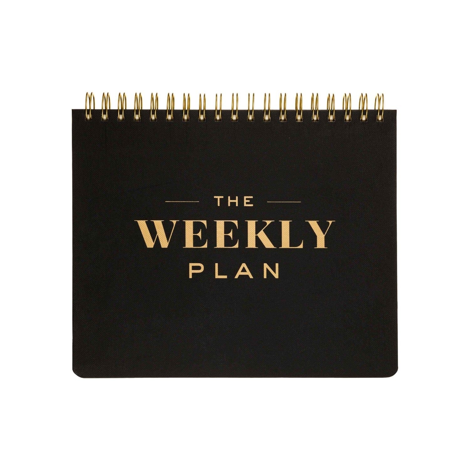 The Weekly Plan Black & Gold Desk Planner Accessories 