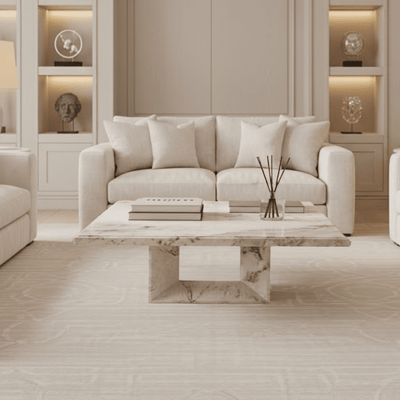 Thea Mocha Marble Coffee Table Table Furniture 