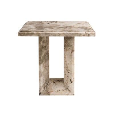 Thea Mocha Marble Side Table Furniture 