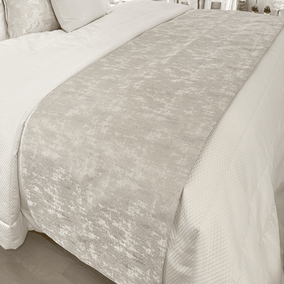 Tiana Cream & Gold Abstract Print Bed Runner Textiles 