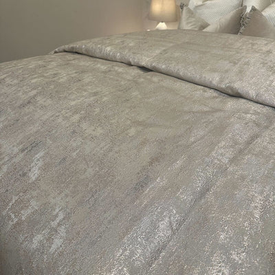 Tiana Cream & Gold Abstract Print Bedspread Textiles 