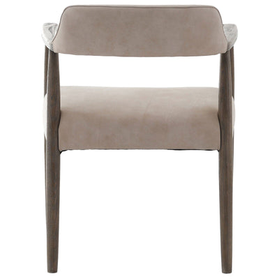 Tigur Taupe Italian Leather Dining Chair Furniture 