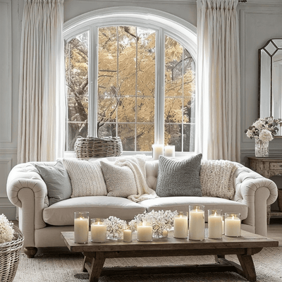 Tilda Oatmeal Chesterfield 3 Seater Sofa Sofa 
