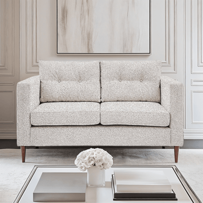 Tilly Grey Textured 2 Seater Buttoned Back Sofa Sofa 