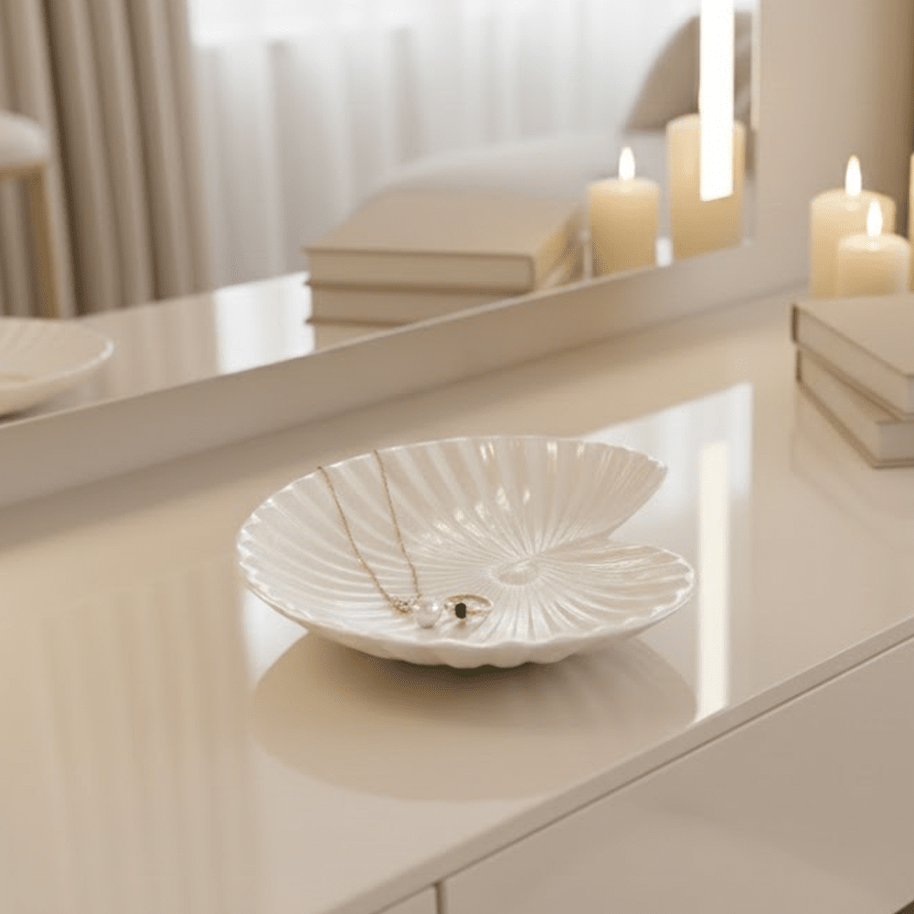 Tirso Pearlescent Shell Spiral Trinket Dish Accessories 