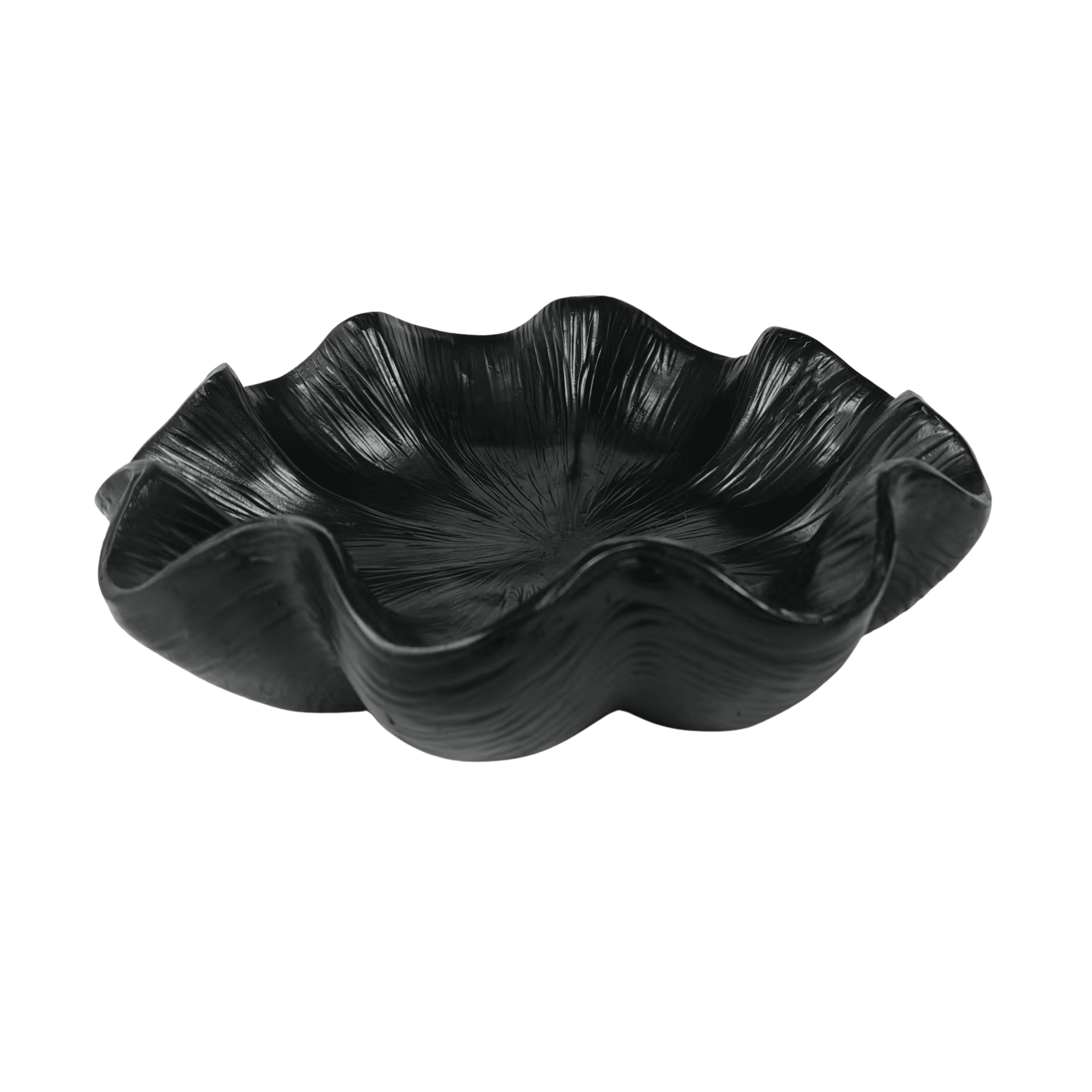 Tonosi Black Scalloped Decorative Dish Accessories 