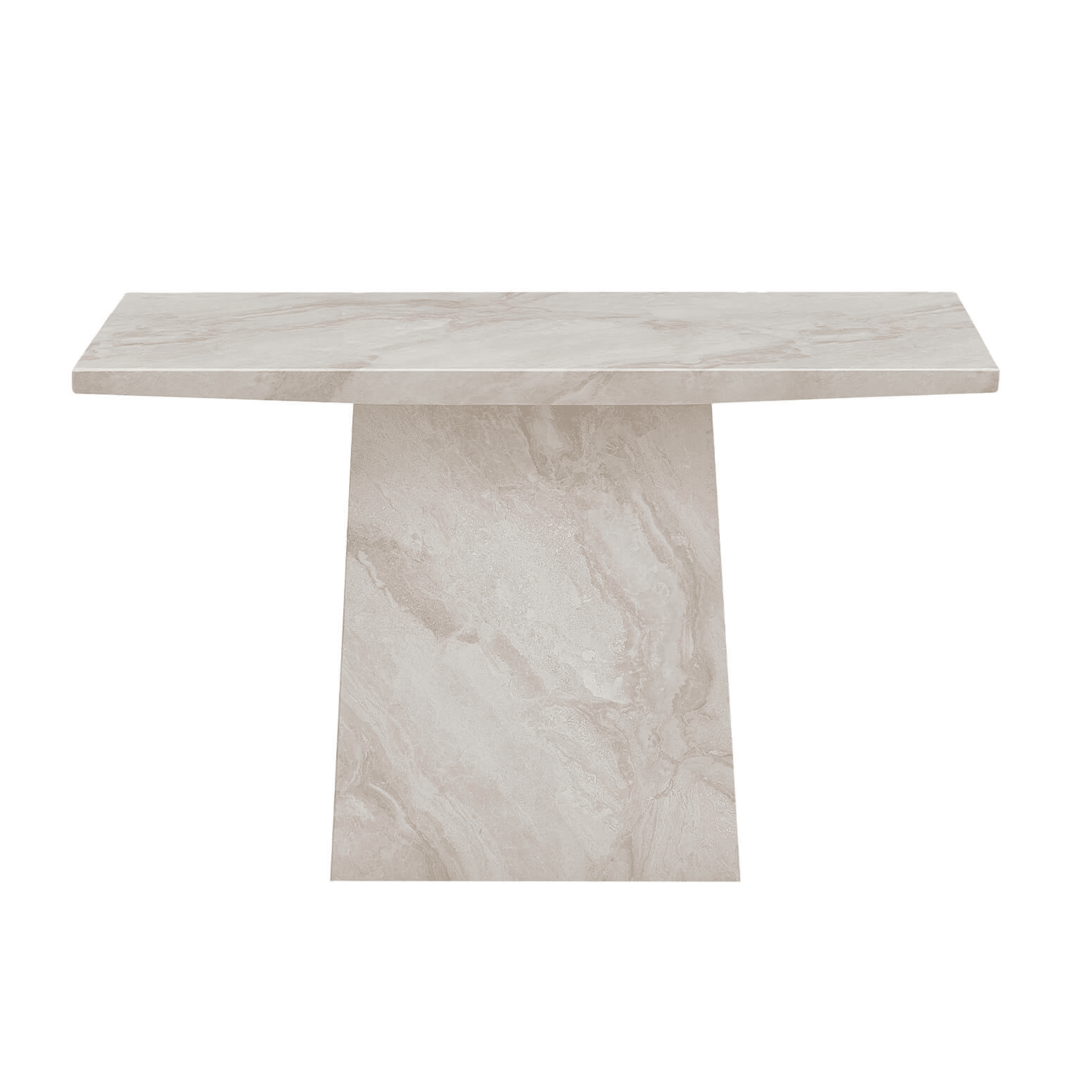 Travara Taupe & Cream Marble Console Table Furniture 
