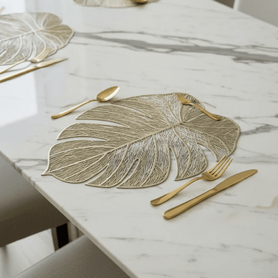 Tressa Gold Leaf Placemat- Set of 4 Accessories 
