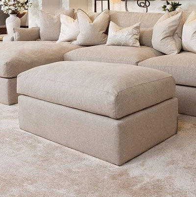 Tribeca Ash Greige Large Footstool MTO Sofa 