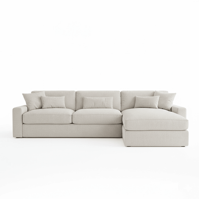 Tribeca Ash Greige Large Right Hand Facing Chaise End Sofa Sofa 