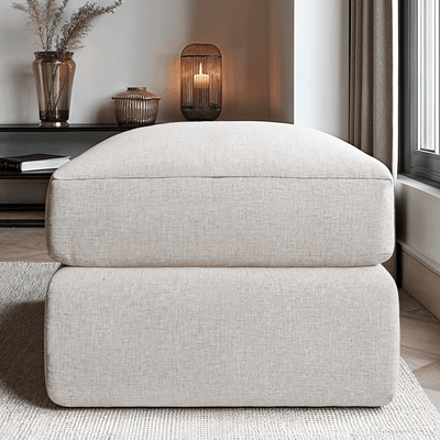 Tribeca Ash Greige Large U Shape Footstool Sofa 