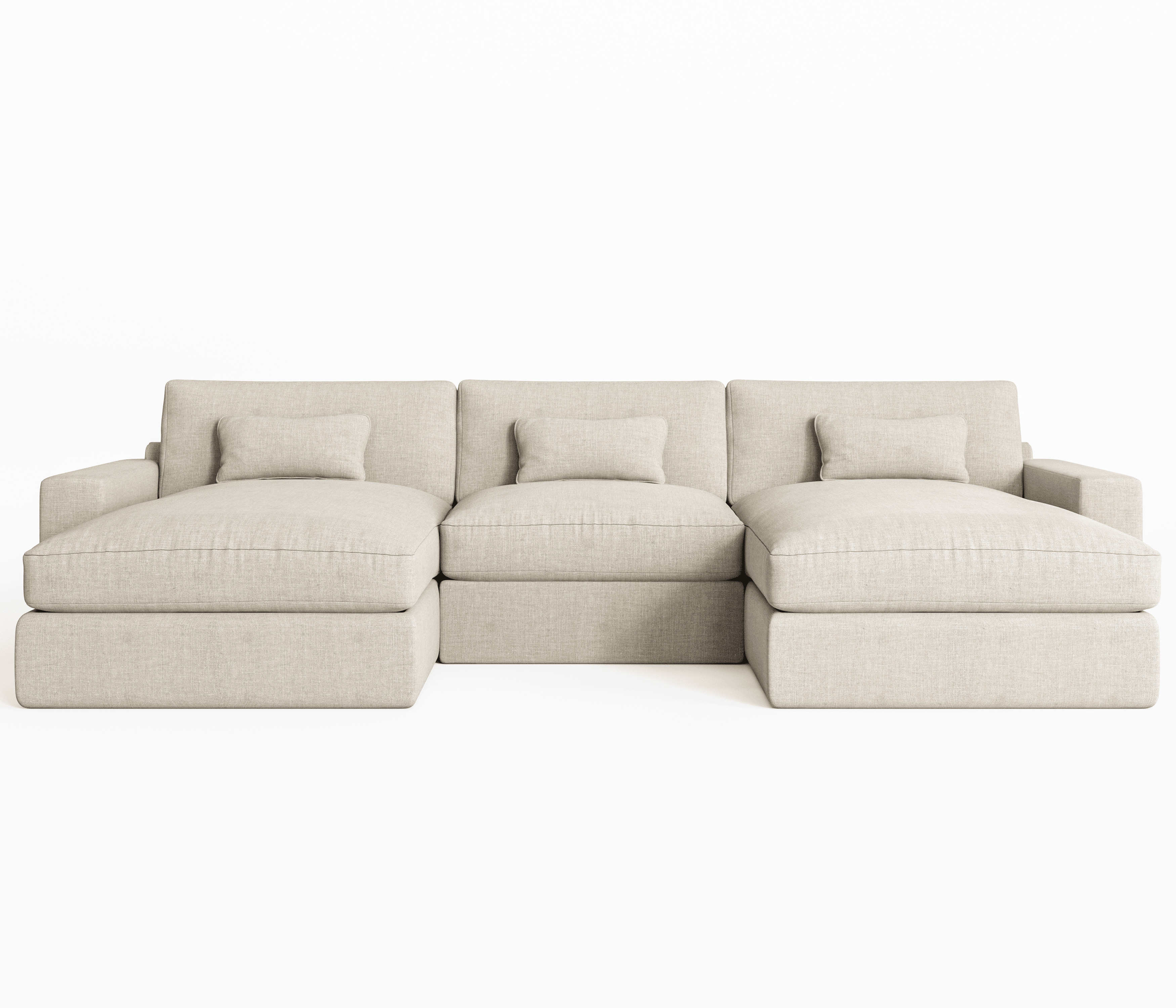 Tribeca Ash Greige Large U Shape Sofa MTO Sofa 