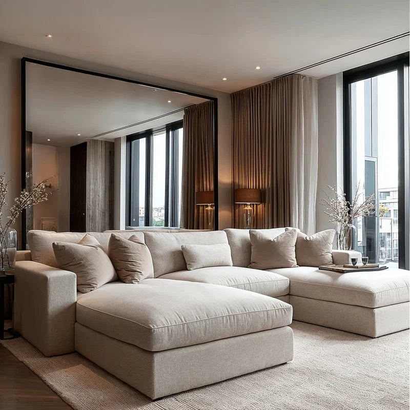 Tribeca Ash Greige Large U Shape Sofa Sofa 