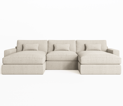 Tribeca Ash Greige Large U Shape Sofa Sofa 