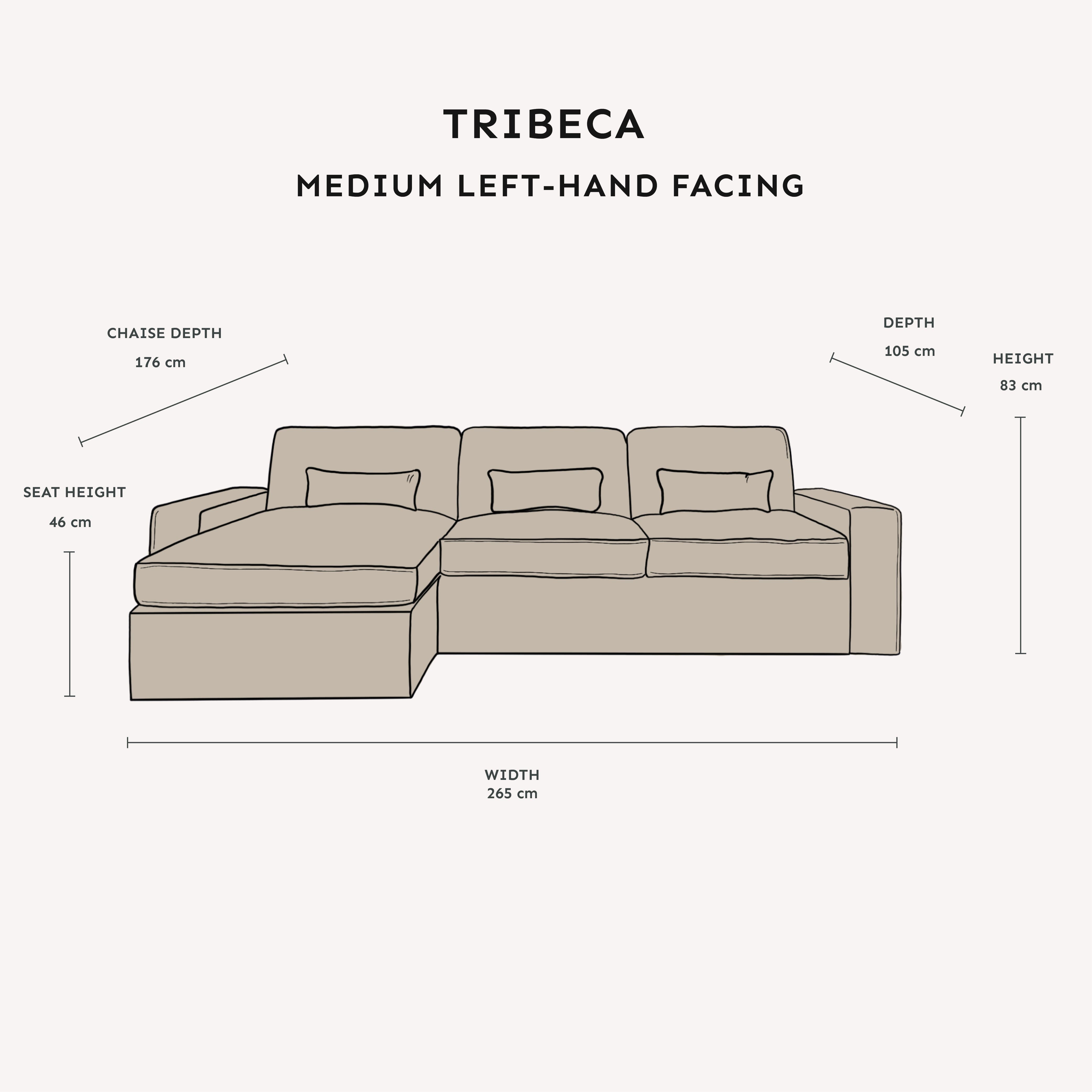 Tribeca Ash Greige Sofa Range MTO Sofa 