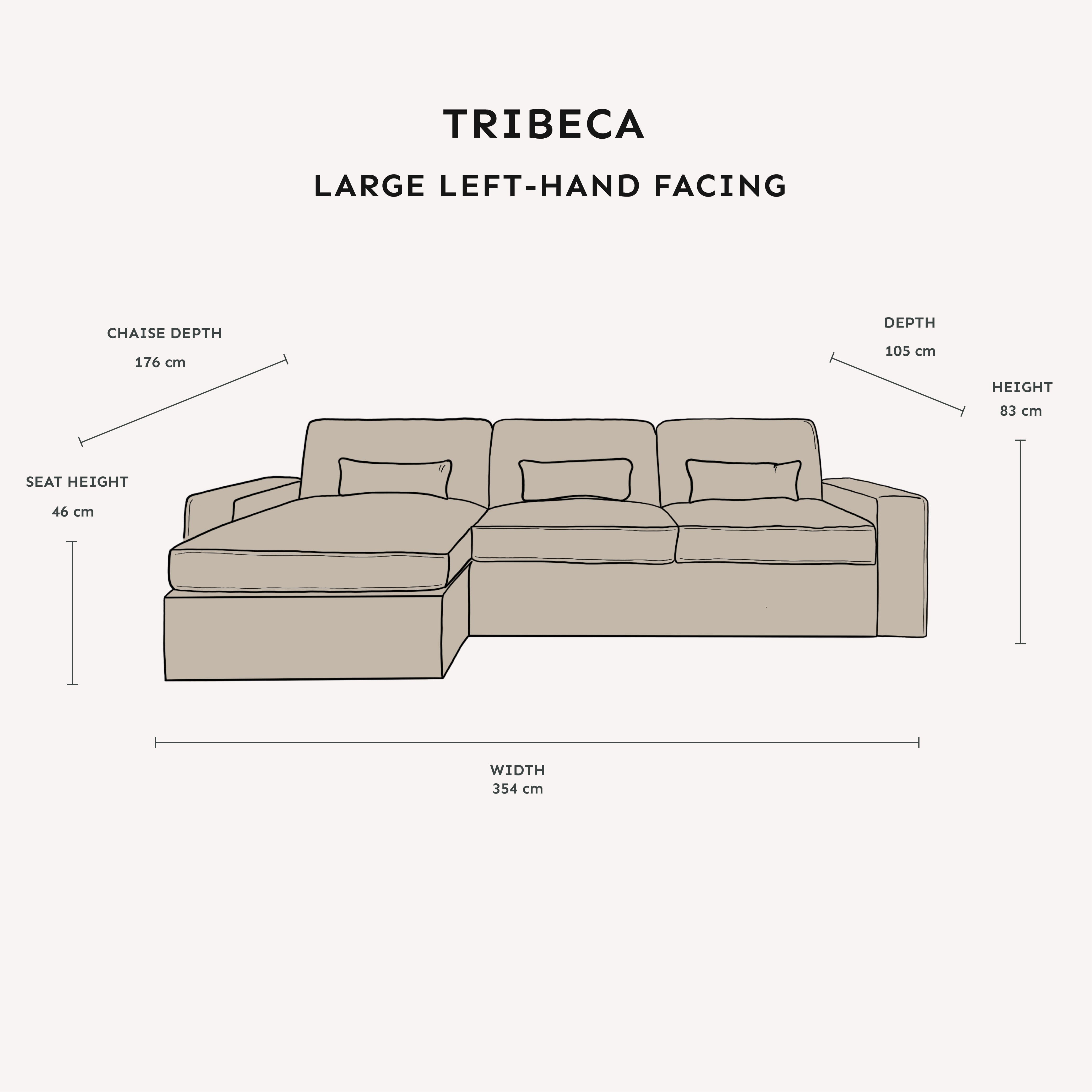 Tribeca Ash Greige Sofa Range MTO Sofa 