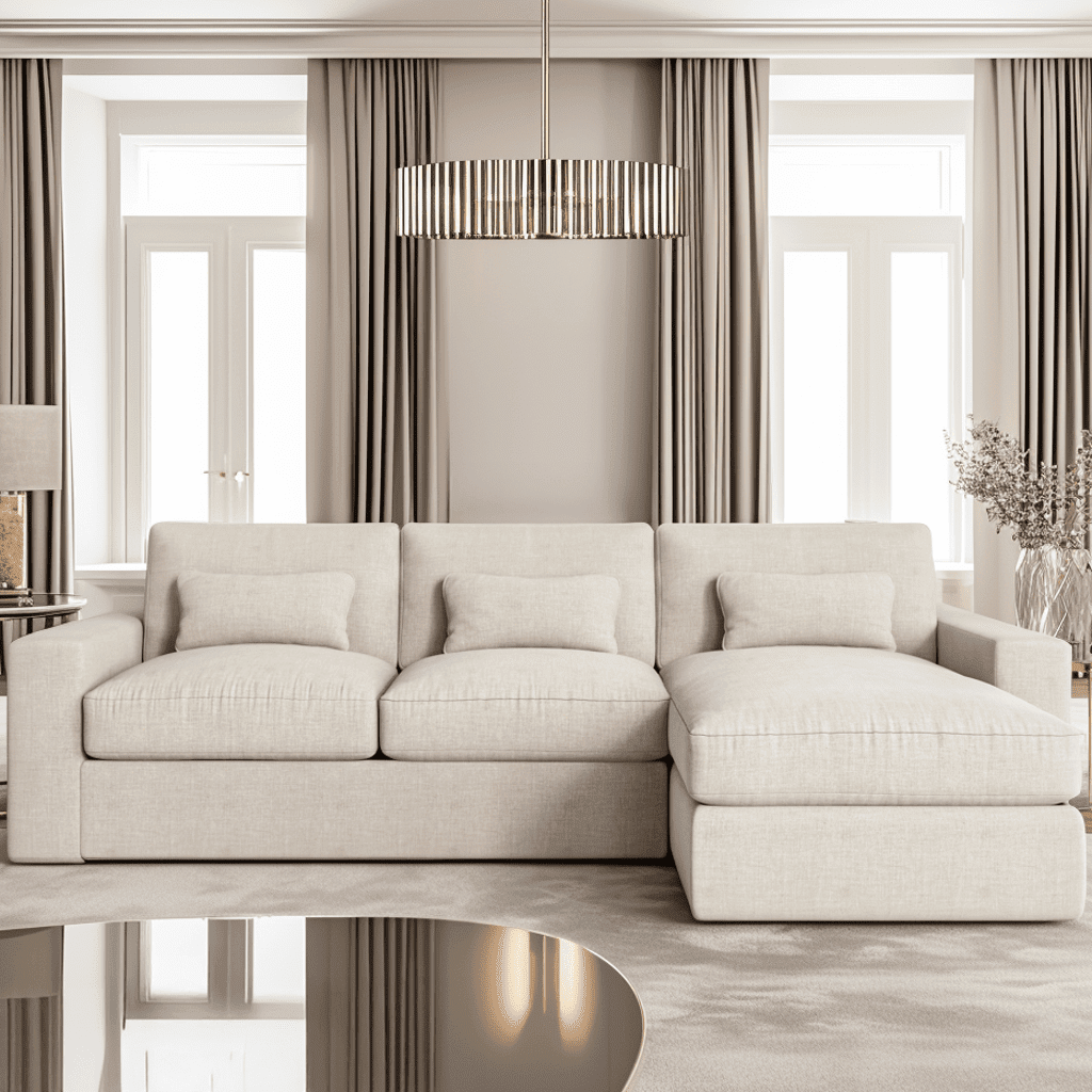 Tribeca Ash Greige Sofa Range Sofa Medium Right Hand Facing 